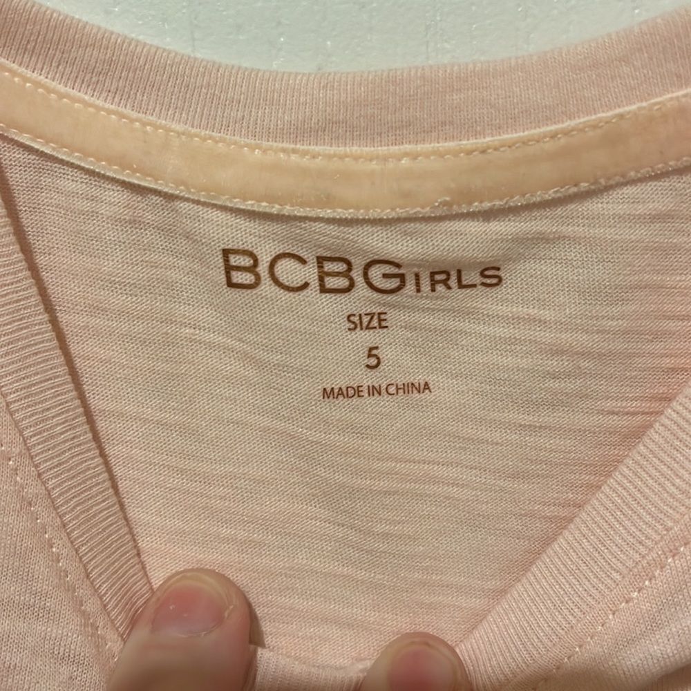 Girls New BCBGirls Pink Ruffle Sleeve Free As A Bird Top - Picture 2 of 4